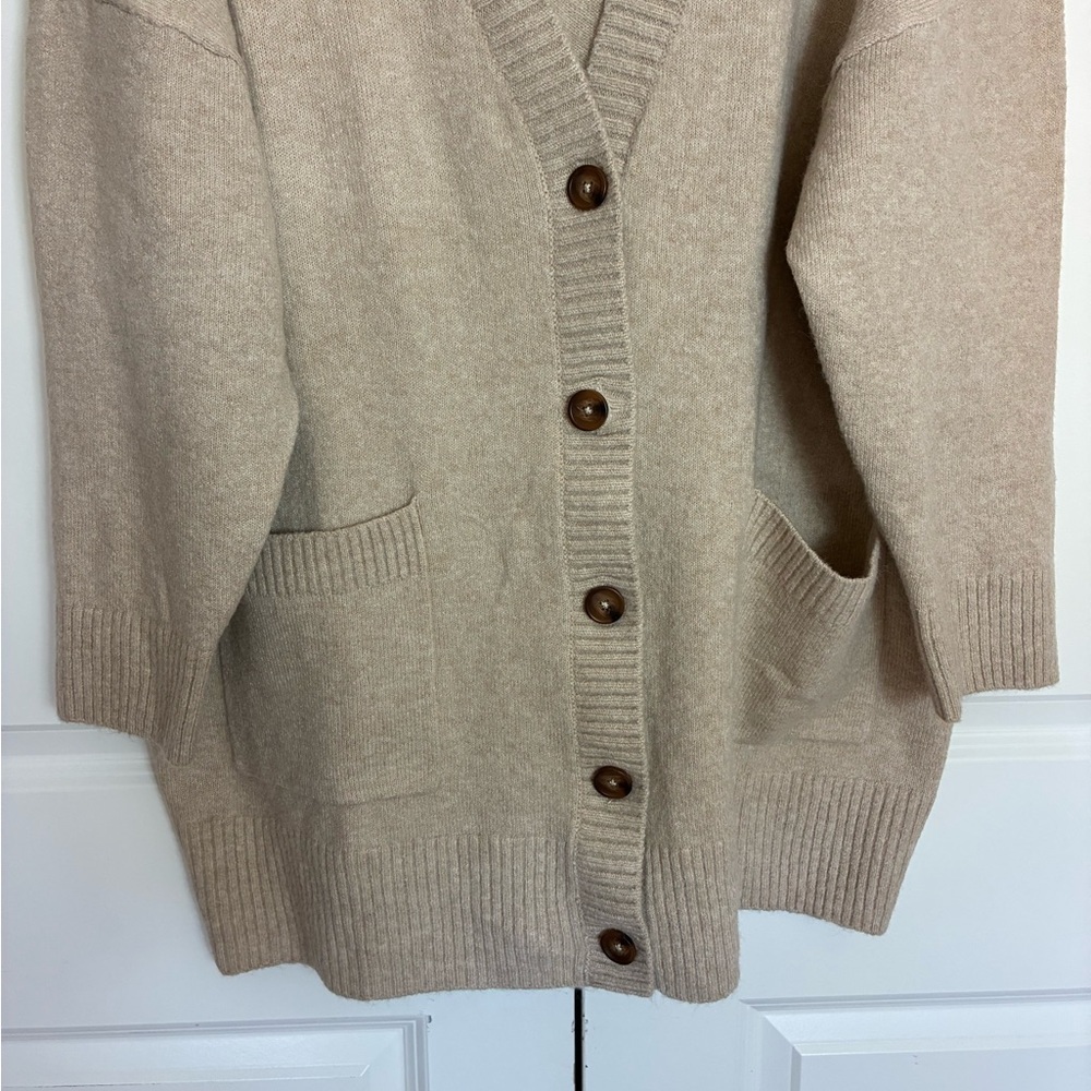 Vegan Cashmere Boyfriend Cardigan V-Neck Sweater Button Up Front, NWT size 3X - Picture 8 of 11